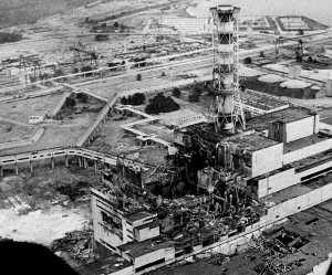 Site of the real Chernobyl after the disaster