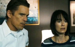 James (Ethan Hawke) & Mary (Lena Headey). I think I'll just go watch Mr. Hawke in Sinister instead...